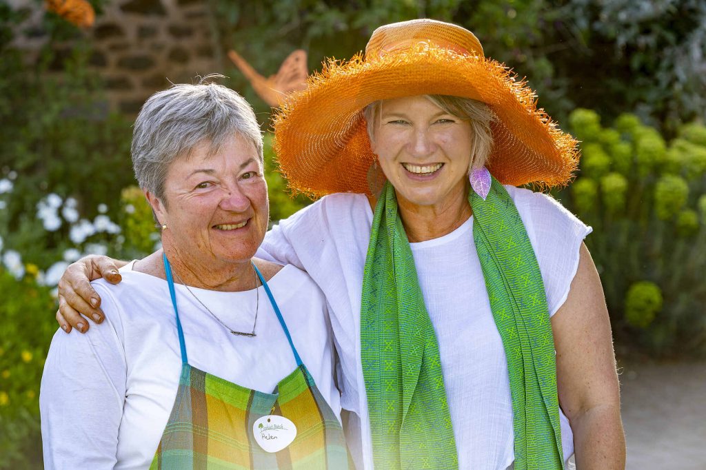 Sophie and Helen at Open garden