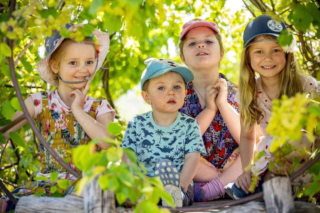 Kids at open garden